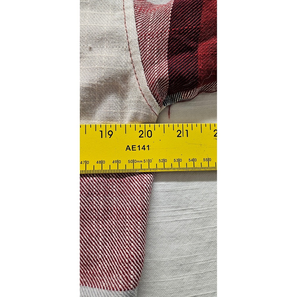 Ashley By 26 International Red Plaid Cropped Flannel Shirt Womens Medium - Picture 5 of 7